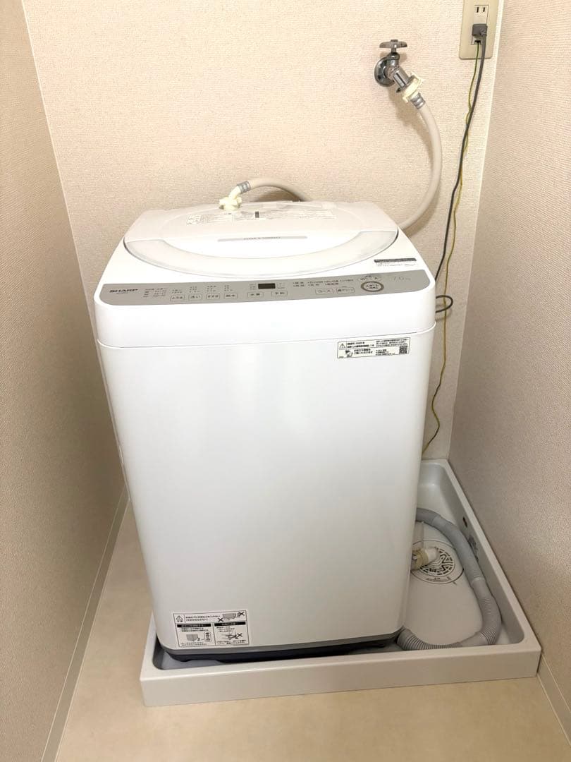 【5年保証付/2025年7月購入】極美品 シャープ7kg 洗濯機 ES-GE7J