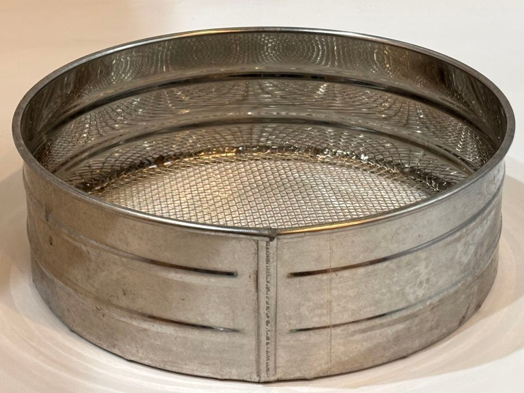 茶道具 灰ふるい 六方式灰篩 細目 中目 荒目 ステンレス製 三点セット 紙箱