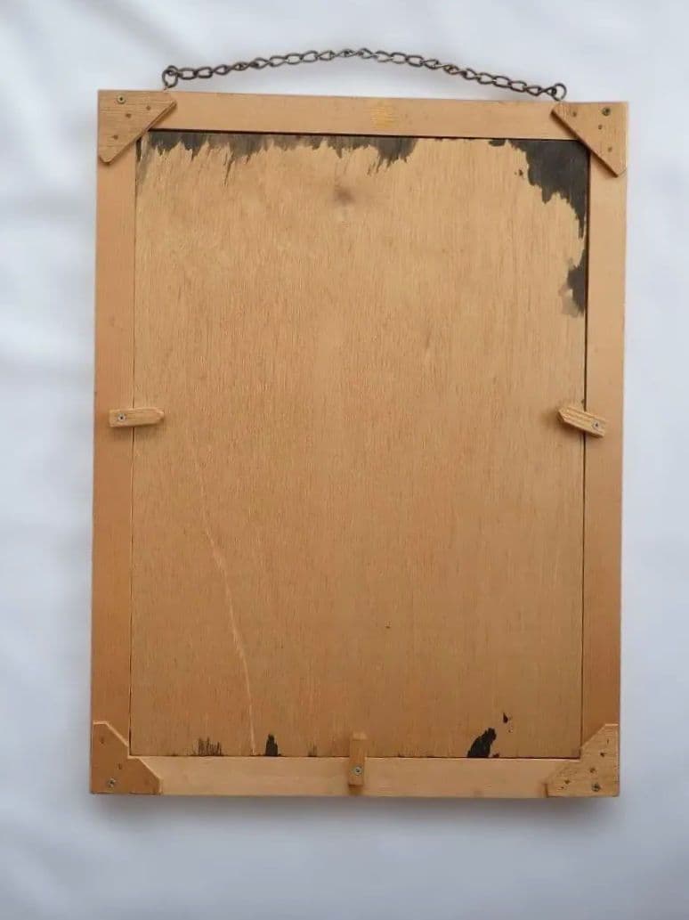 切り絵アート作品 えべっさん 作者不詳 木製フレーム