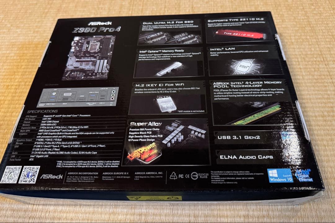 ASRock Z390 Pro4 マザーボード