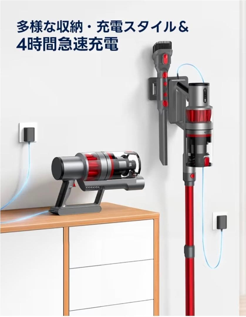 ハンドヘルドサイクロン掃除機 シルバー/レッド【新品未使用】