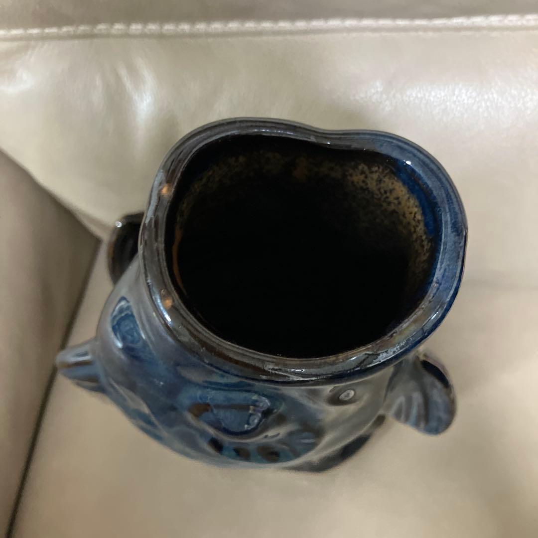花瓶　陶器 鯉の形状 陶芸作品