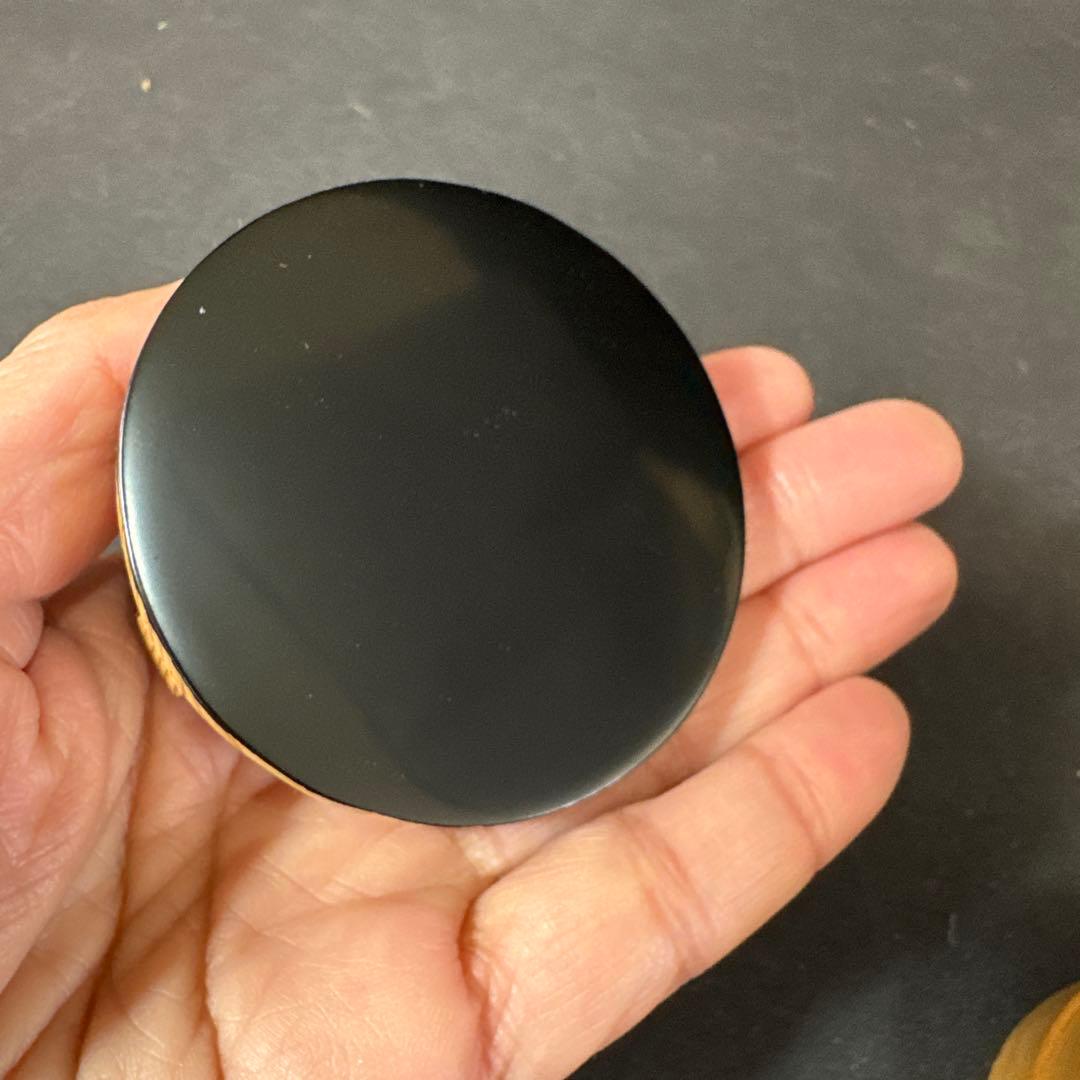 J36 送料無料　蒸籠形曲茶器　六代大与　茶道具　茶道　工芸品　木箱　茶入