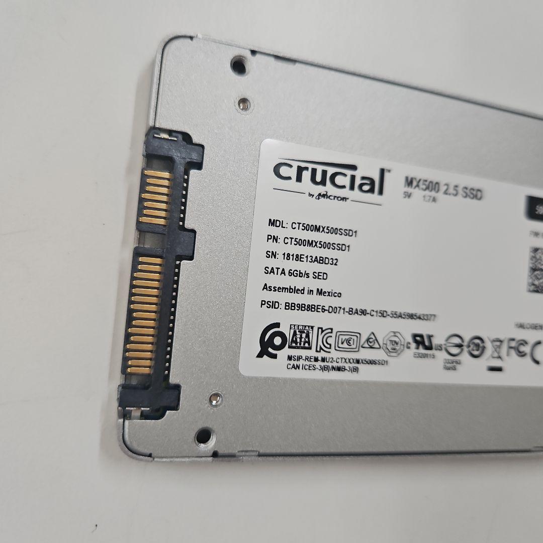 (笑)crucial MX500 500GB 2.5インチSSD