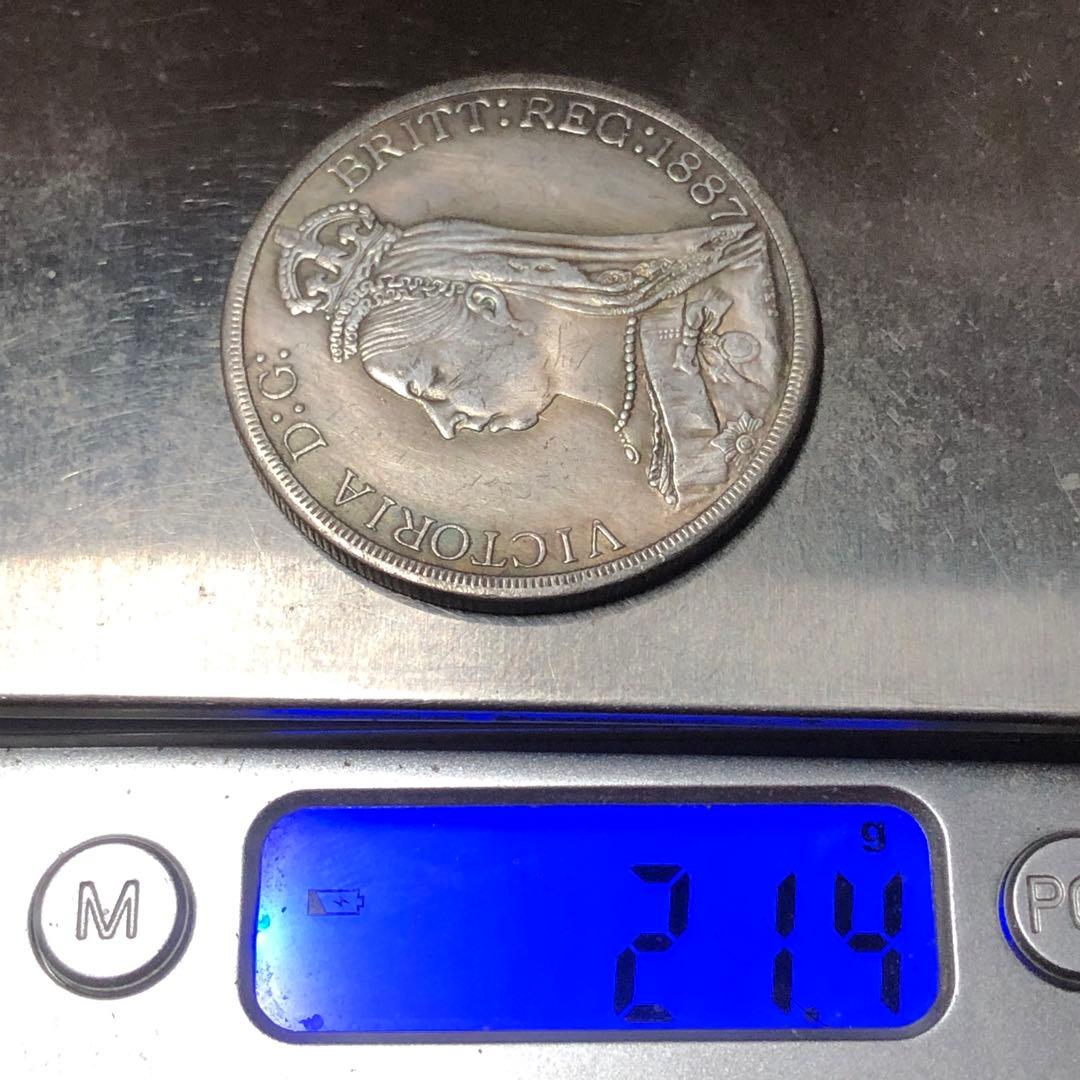 A590 銀貨 1887年 イギリス ヴィクトリア セントジョージの龍退治