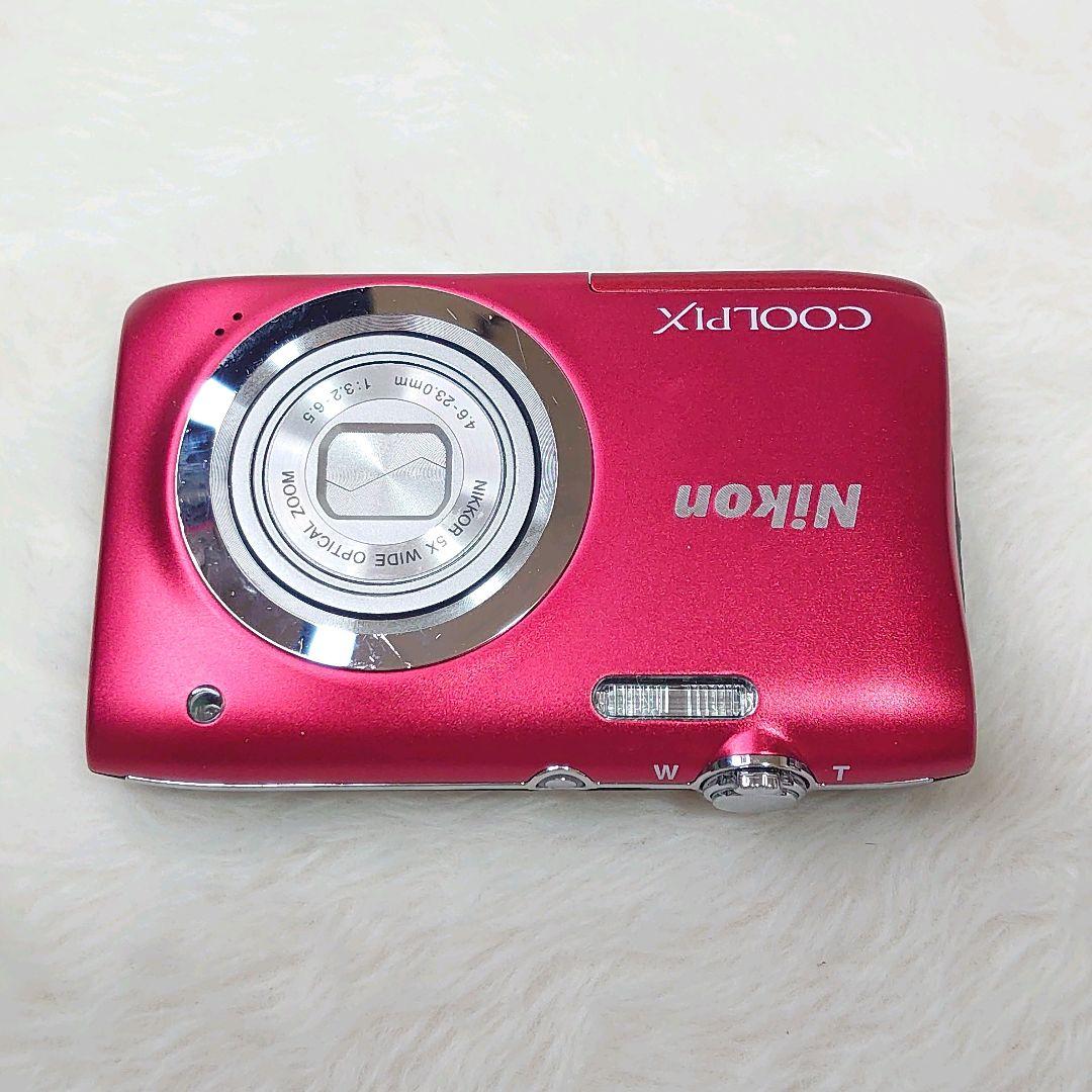 ✨動作品✨Nikon COOLPIX A100 赤 レッド オールドデジカメ