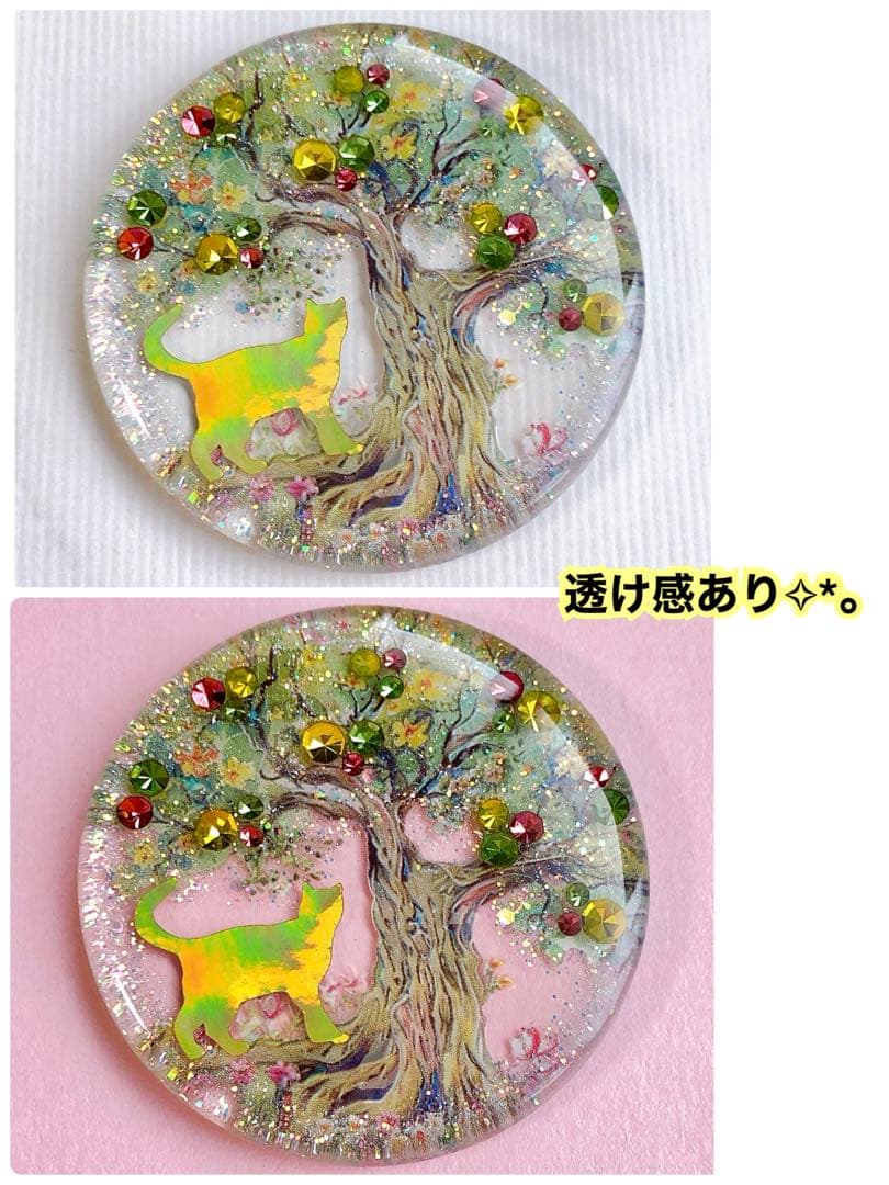 同梱100円引❤️No.2562 レジン ヘアゴム ♡ 猫 ネコ ねこ ♡