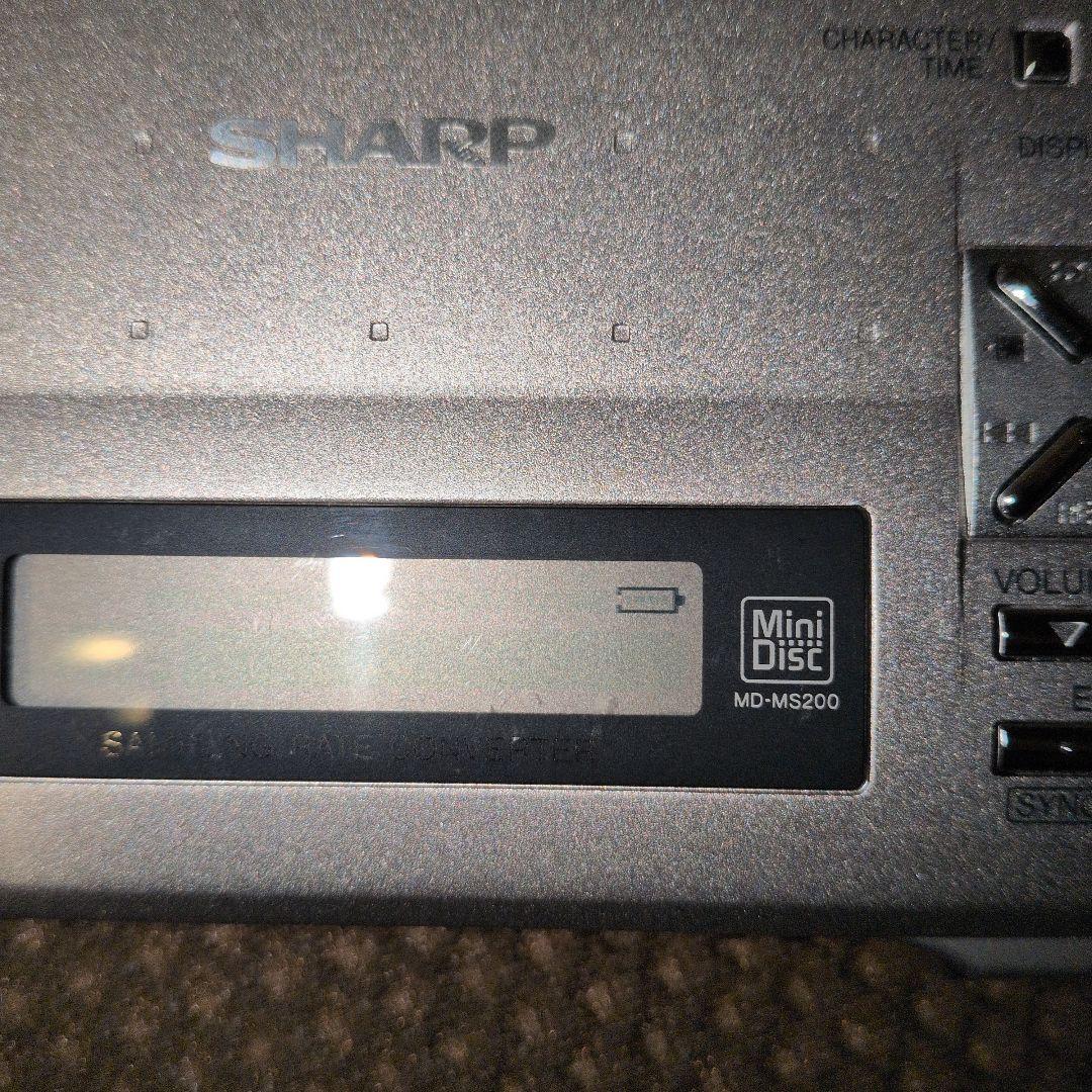 SHARP MD-MS200-S ポータブルMDプレーヤー　中古品
