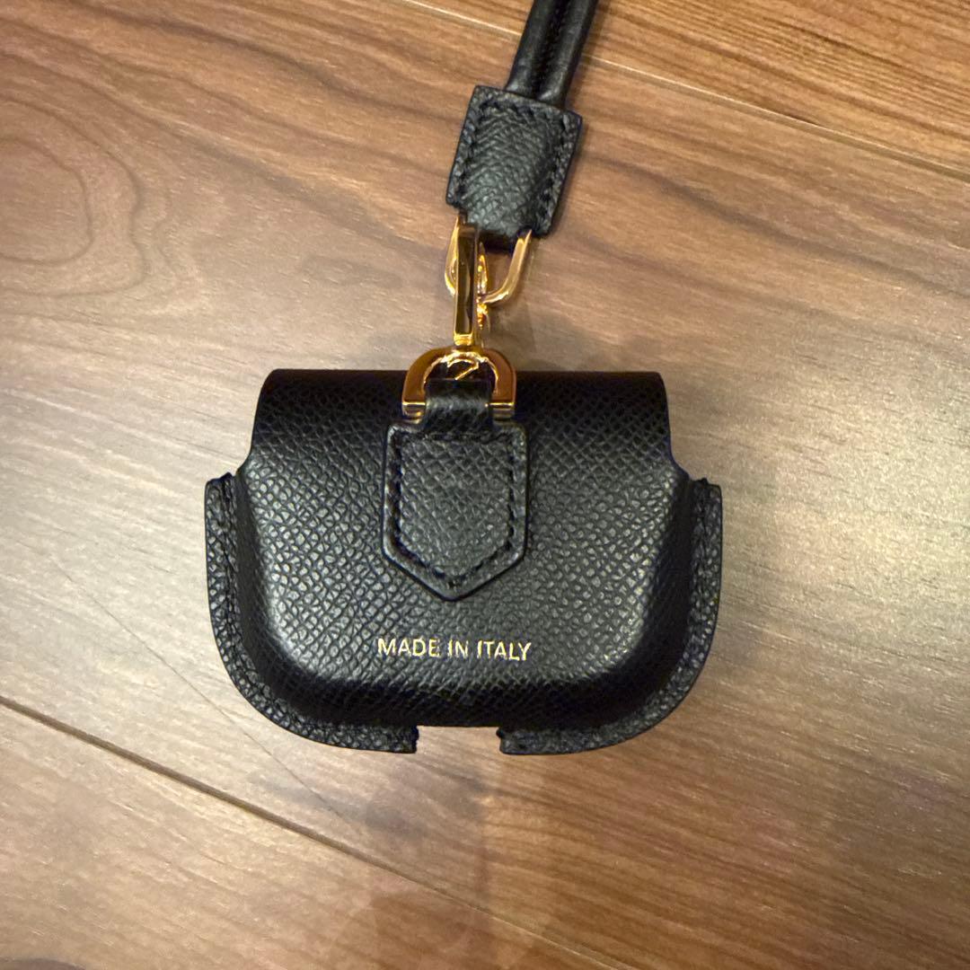 TOM FORD ブラックレザー イヤホンケース