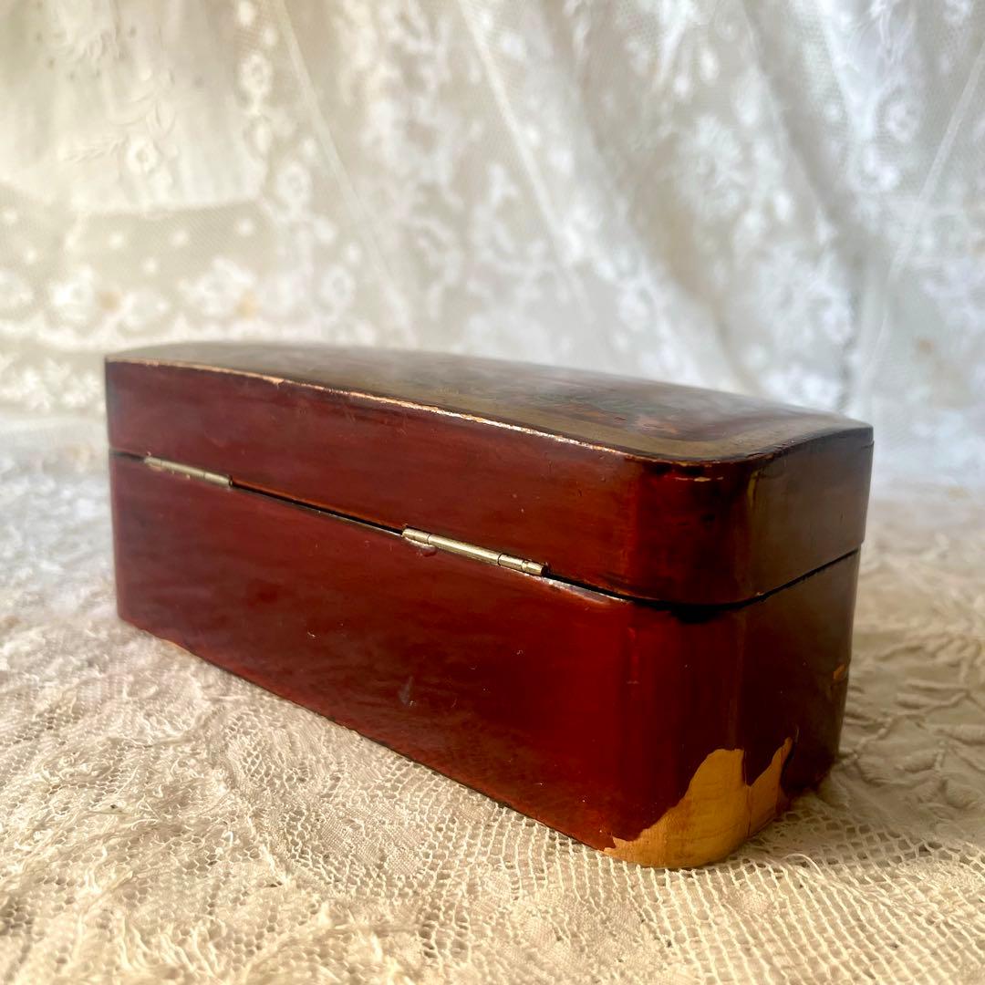 蒔絵風パフュームボックス　香水箱　木製ケース　ジャポニズム　フランスアンティーク