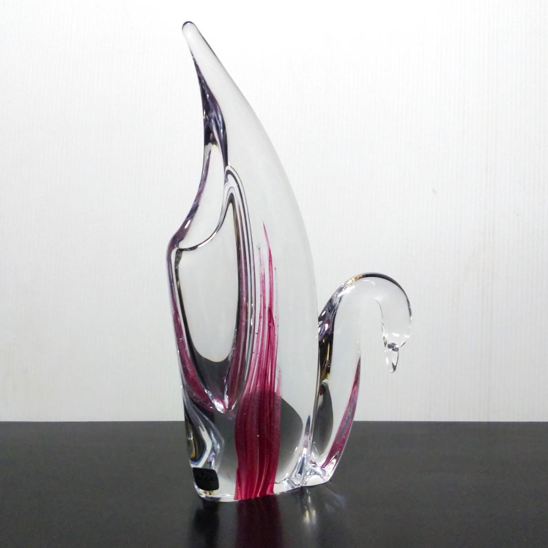 Marcolin Art Crystal マルコリン クリスタル 花瓶 白鳥