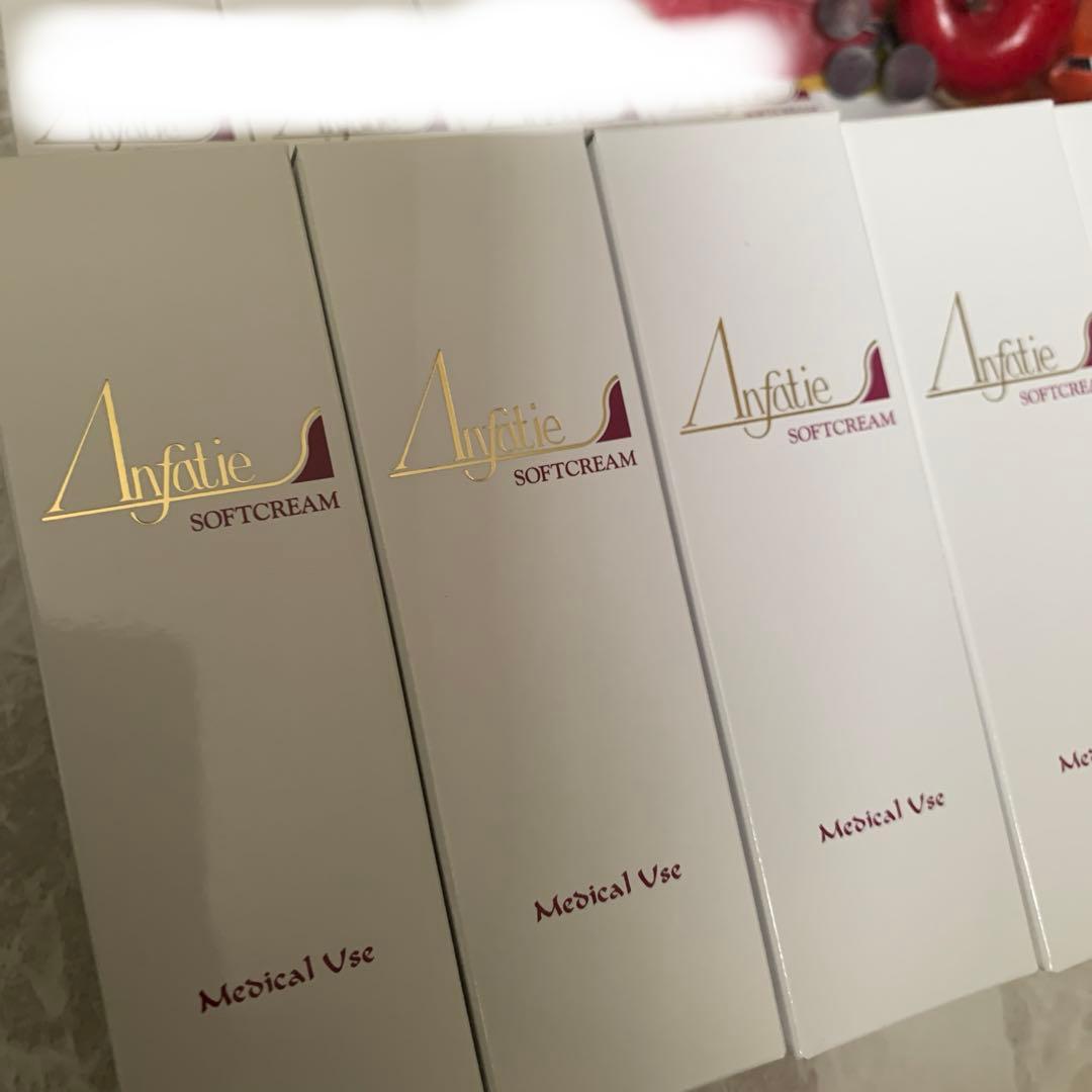 新品未使用　アンファティ　薬用ソフトクリーム5本　旧箱☆資料4種