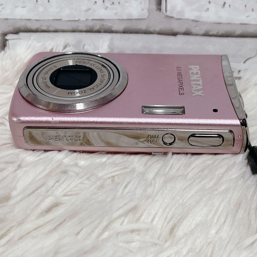 【極美品】 PENTAX optio M50 デジタルカメラ バッテリー ピンク