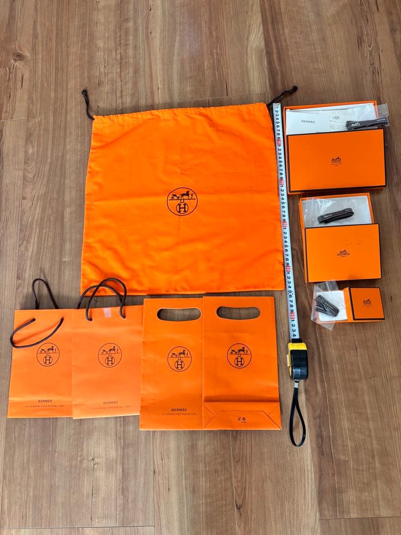 HERMES 布袋　ショップ袋・ボックス　リボンセット