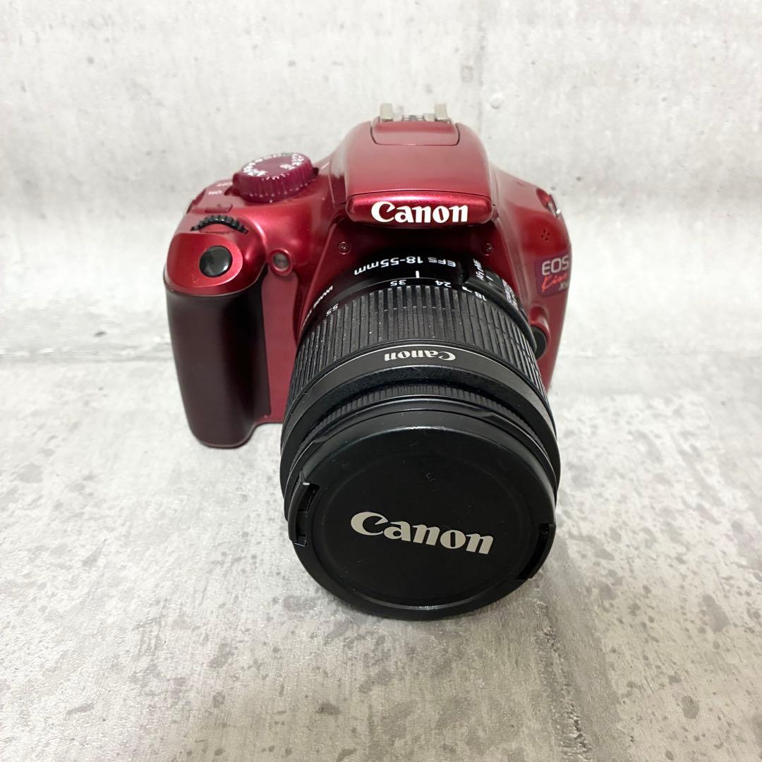 Canon Kiss X50 レンズキット スマホ転送 一眼レフカメラ レッド