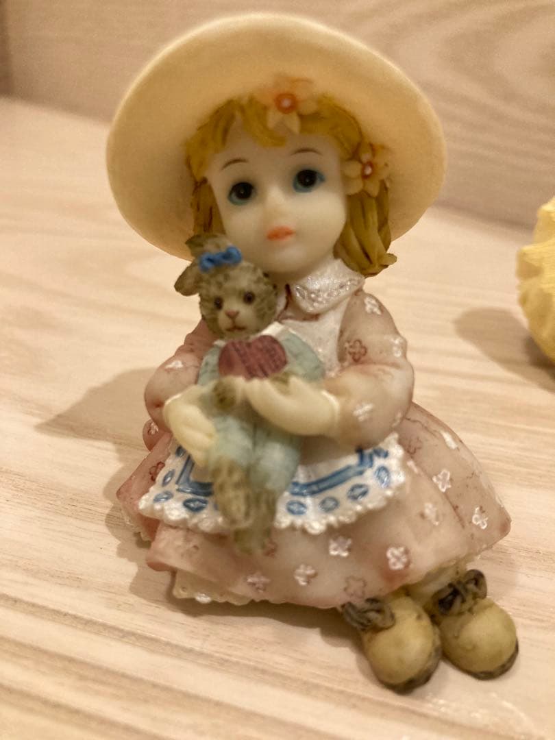 少女、バレリーナと天使のフィギュアセット