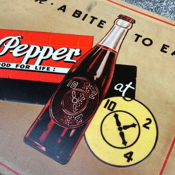 ドクターペッパー　コカコーラ ヴィンテージ メタルサイン ブリキ 当時物 看板