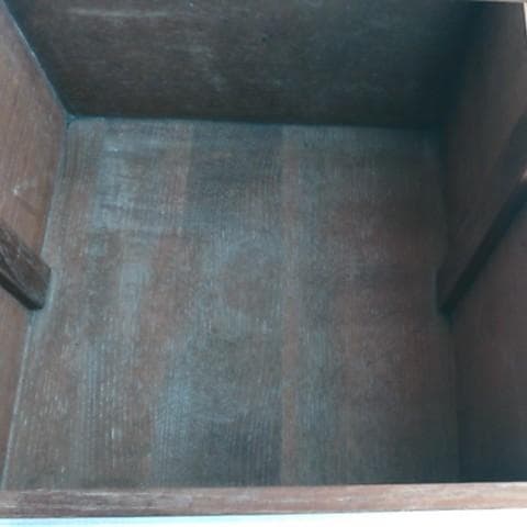 茶道具　箱炭斗　桑　水屋道具