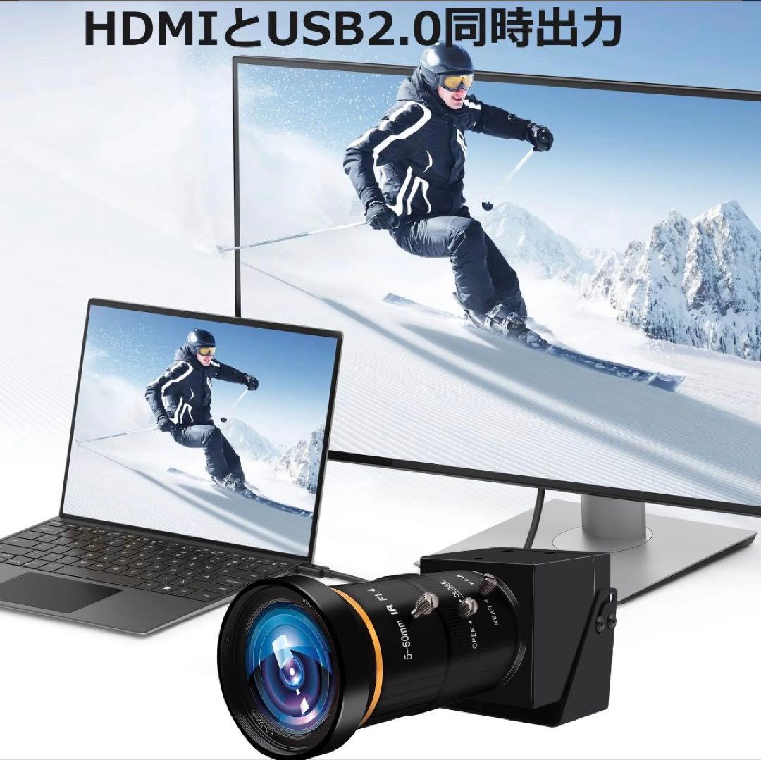 HDMI USBカメラ 4K webカメラ USB 10倍ズーム 5-50mm
