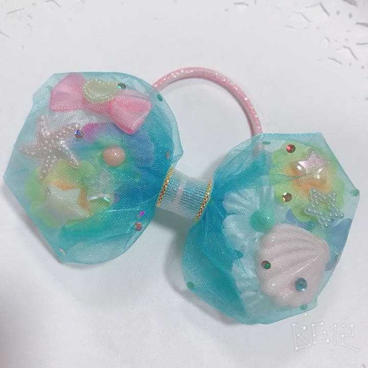 オーガンジーリボン♡マーメイド♡ブルー