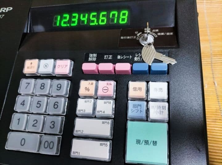 シャープレジスター　XE-A147　PC連携売上管理フル設定無料　989662