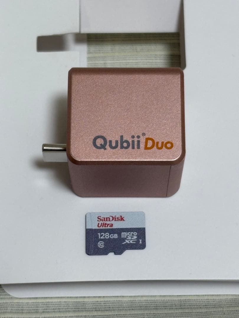 Qubii Duo USB TypeC 箱 microSDカード128GB付き