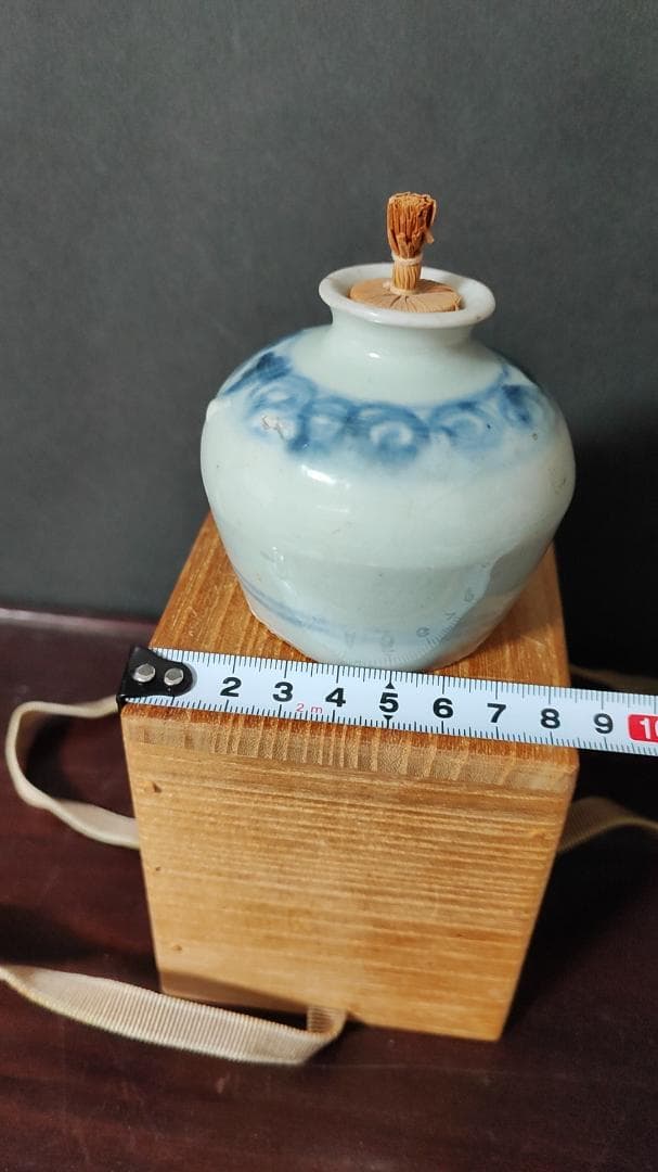 中国明時代　青華お茶入　茶道具
