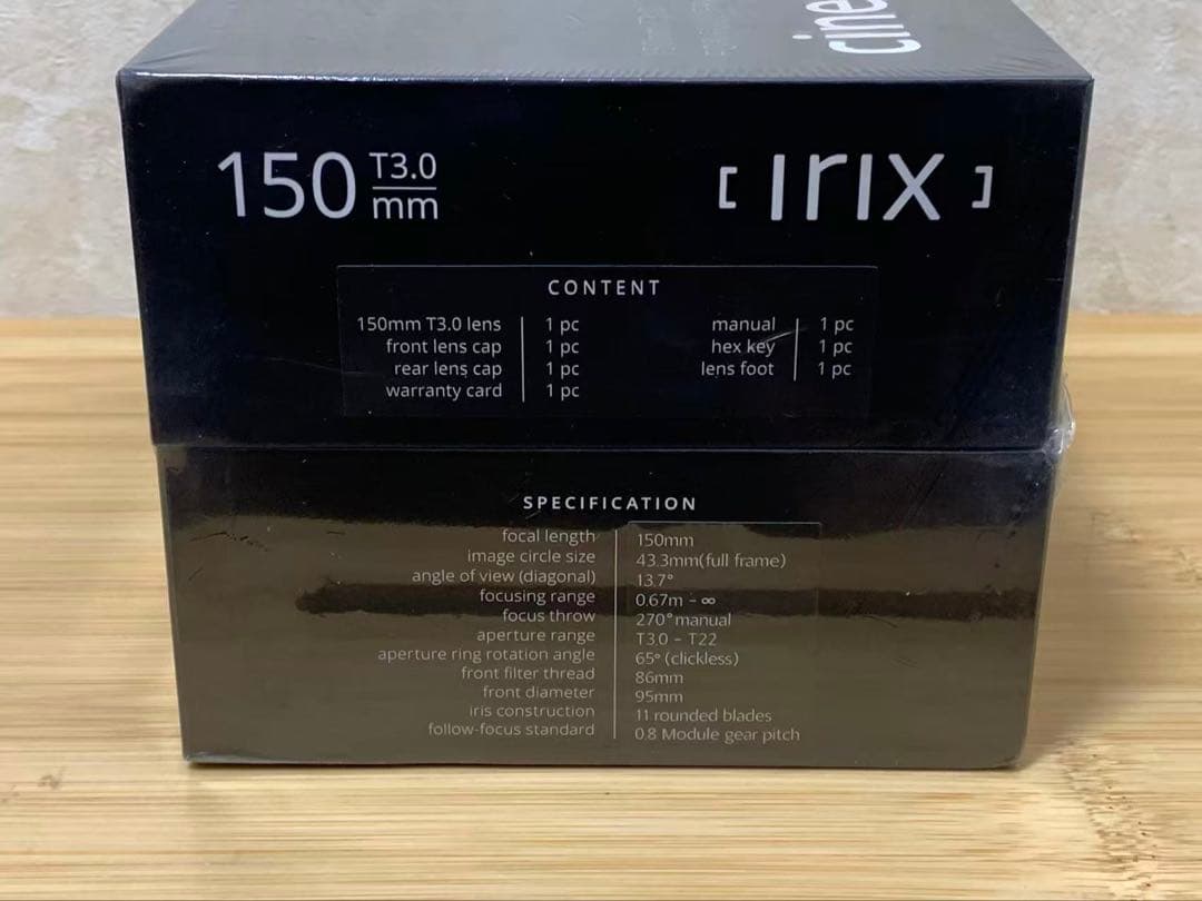Irix シネレンズ 150mm T3.0 テレ フジXメトリック用