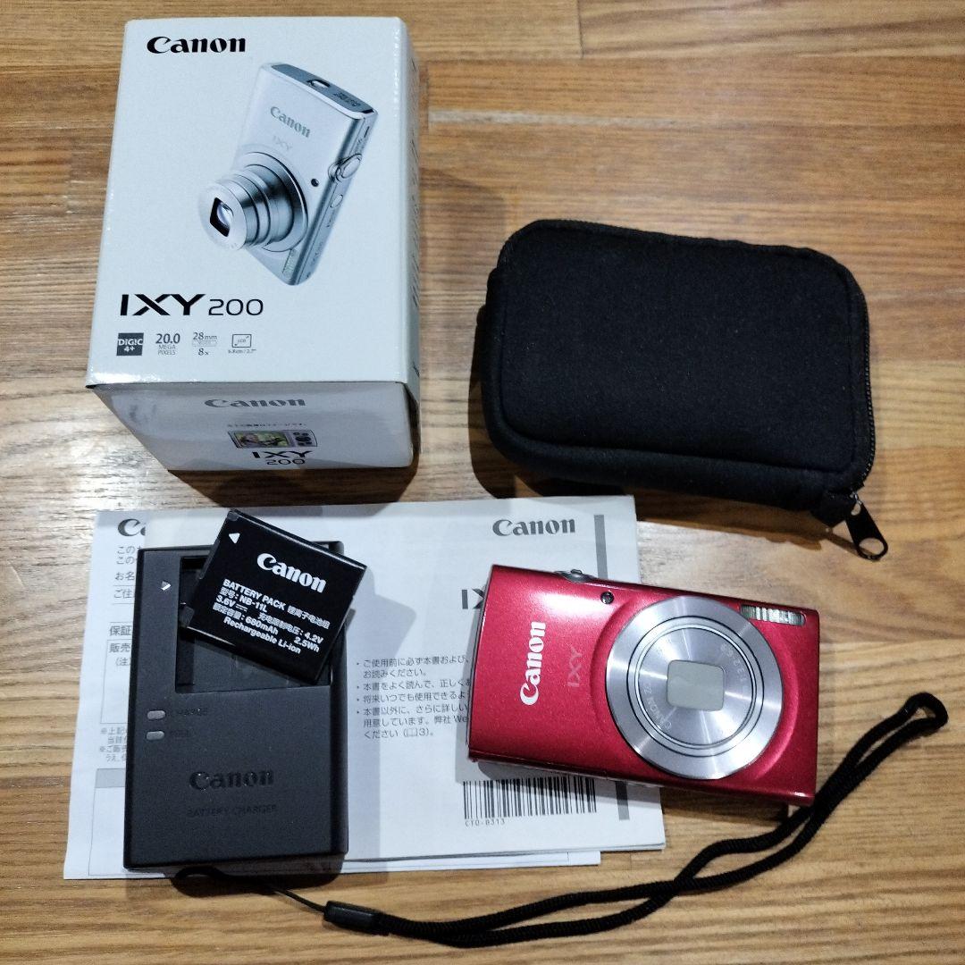 ☆美品・元箱付き☆キャノンCanon IXY 200 レッド、付属品あり
