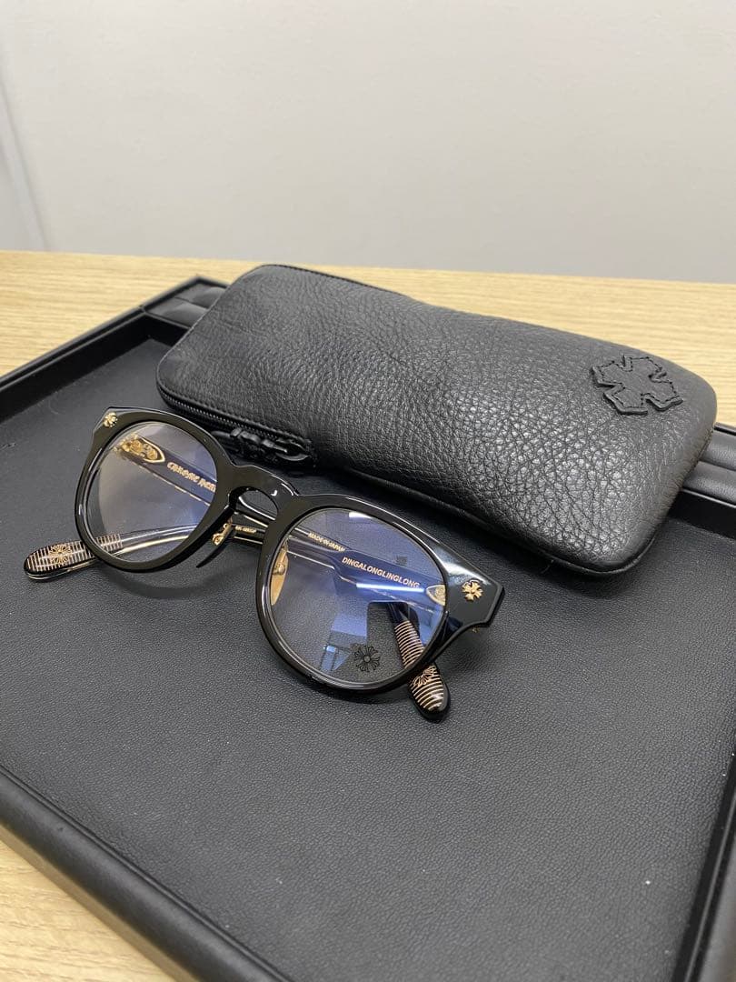【新品】CHROME HEARTS クロムハーツメガネ ゴールド