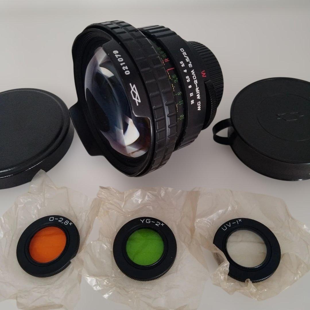 ZENIT MC MIR-20M F3.5 20mm M42 フィルター3種付き
