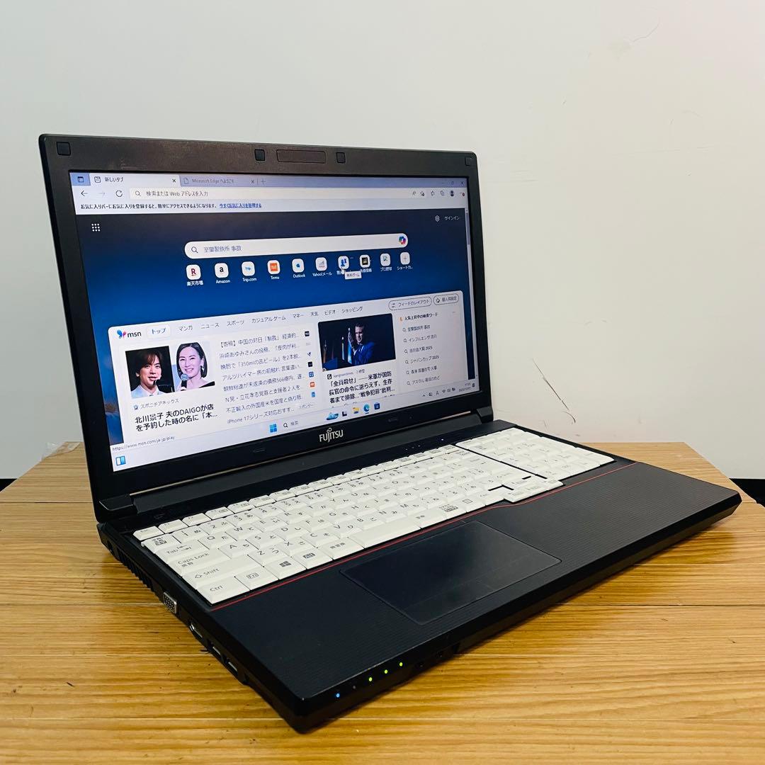 すぐに使える設定済み富士通メモリ8ギガWin11 ノートオフィスDVD