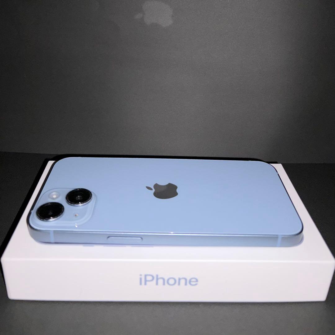iPhone14 128GB SIMフリー ブルー 完全動作・美品 箱あり