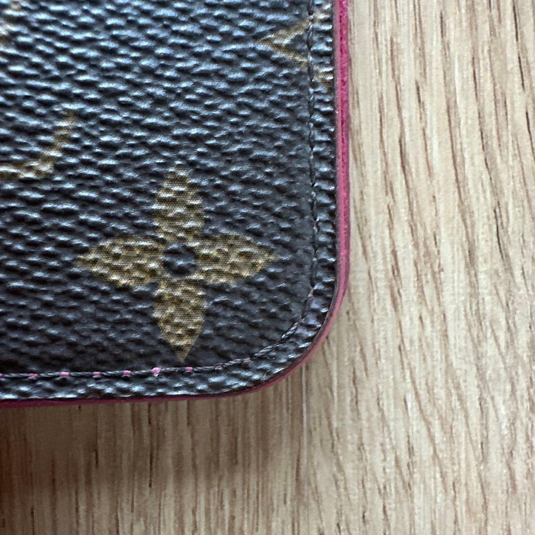 LOUIS VUITTON　モノグラム　フォリオ　スマホホルダー ピンク