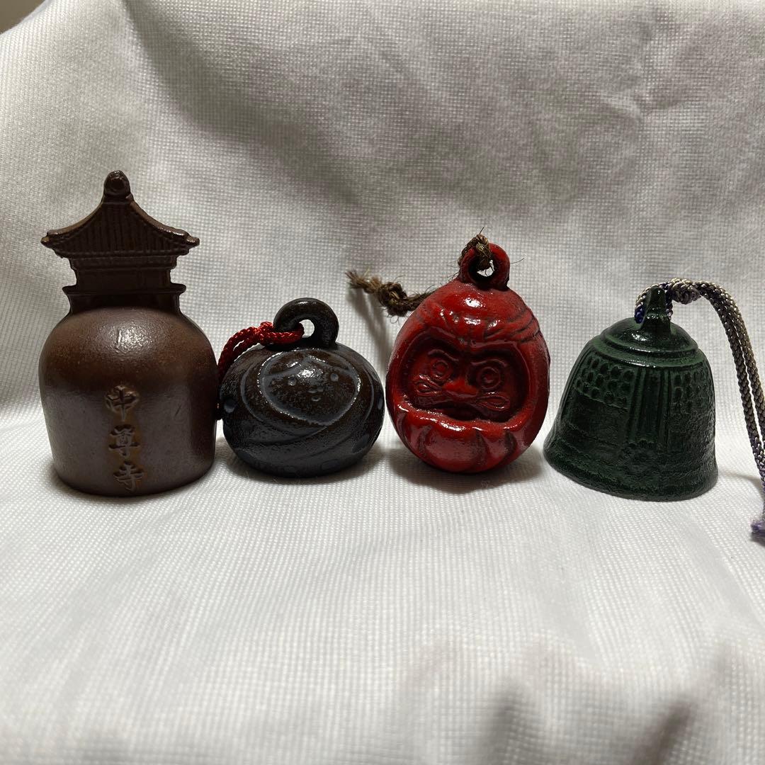 呼び鈴　鉄製　鈴　4個セット　日本工芸品