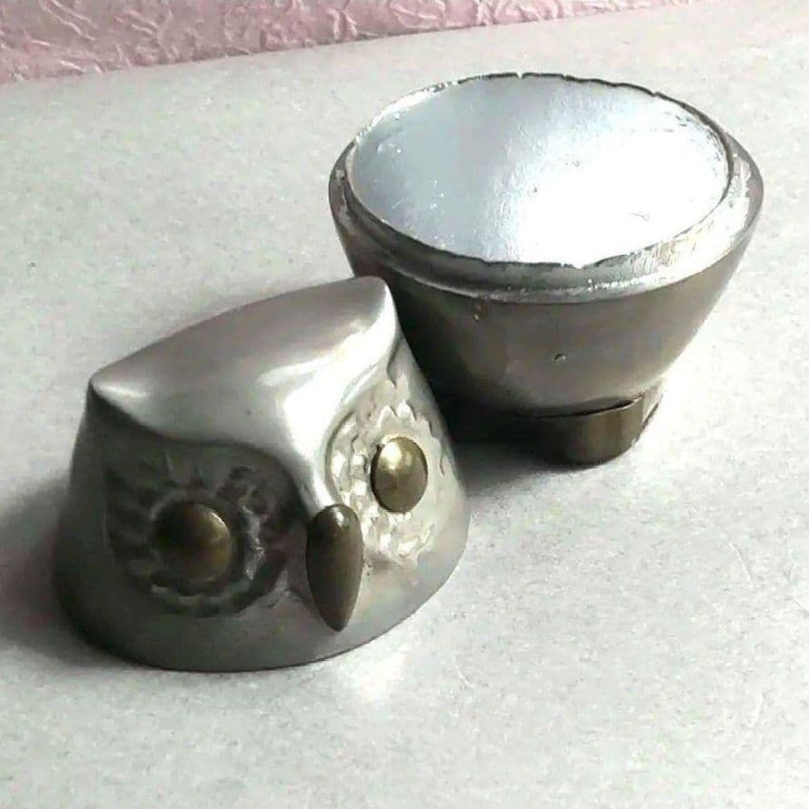 82z272置物 ふくろう 梟 茶道具 蓋物 香合 骨董