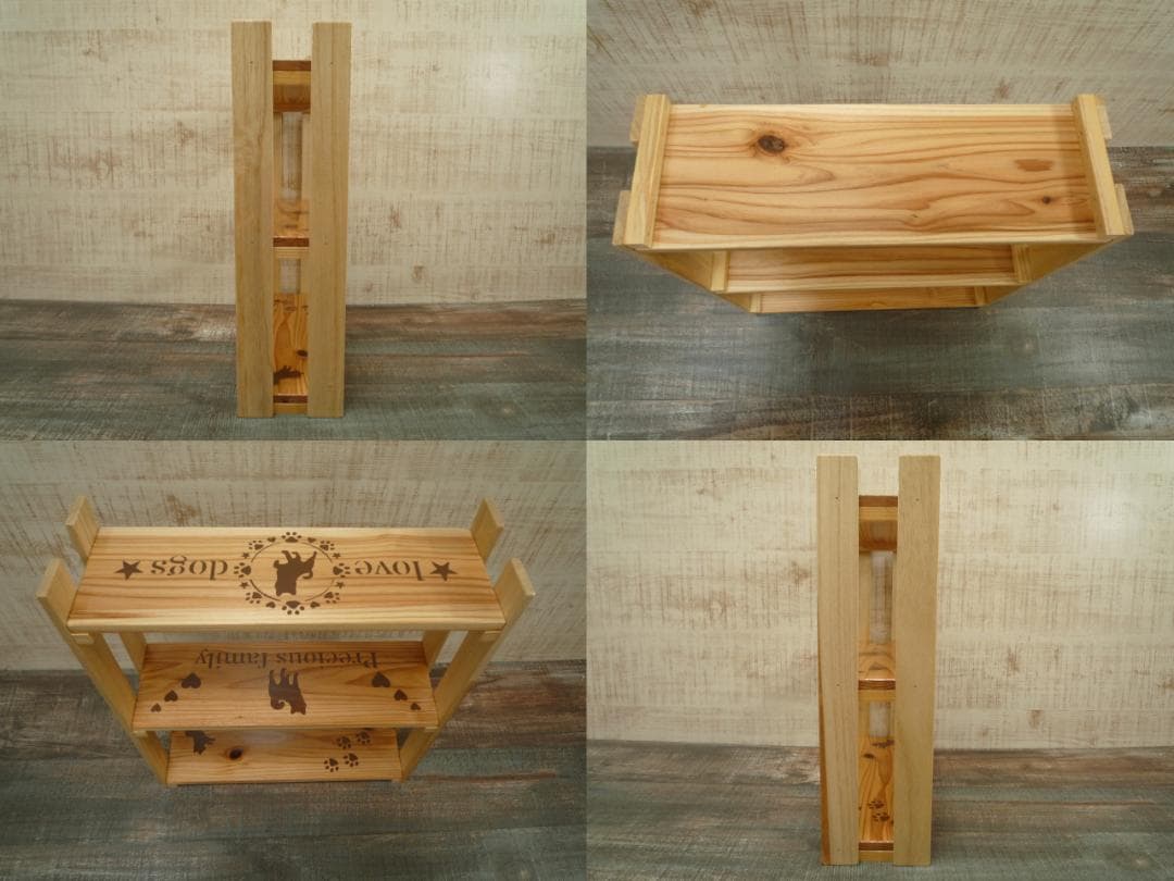 ⭐さくら♥️天然色の3段ラック⭐棚用BOX付♥️マメちゃん用♥️--187