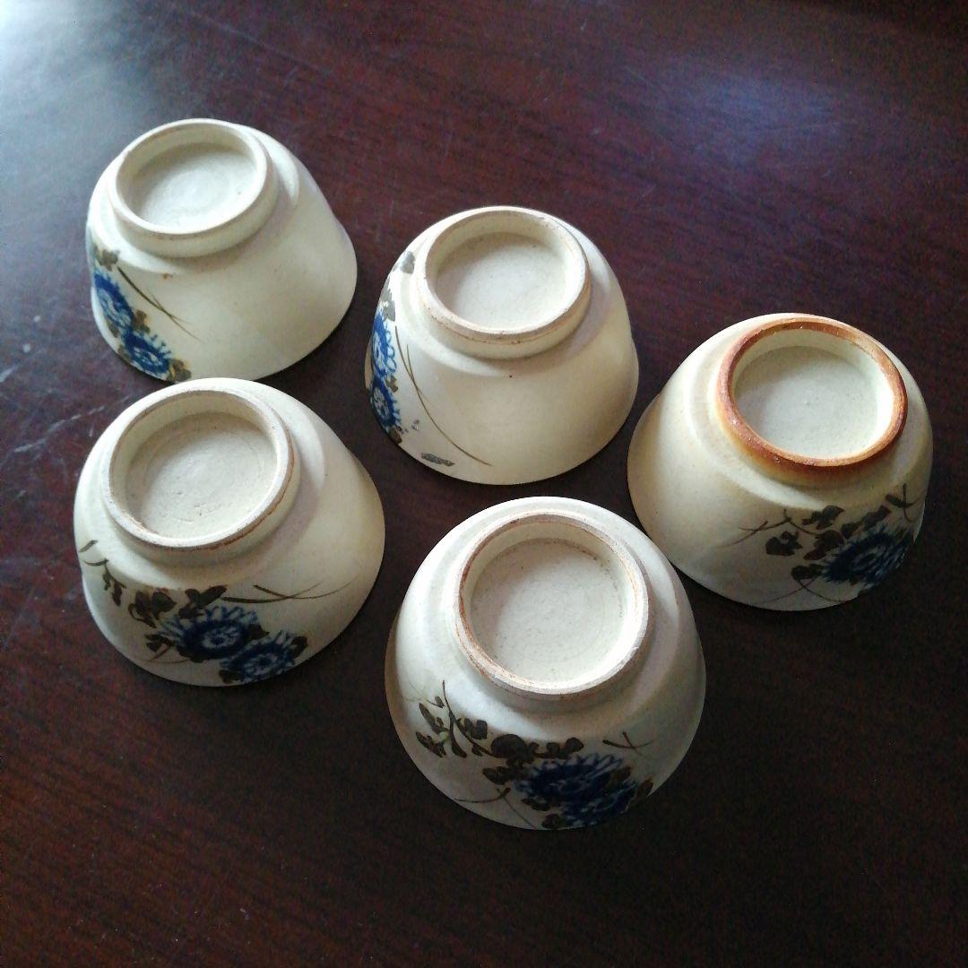 京焼　乾山手向付　5客　11.3cm　昭和初期～中期
