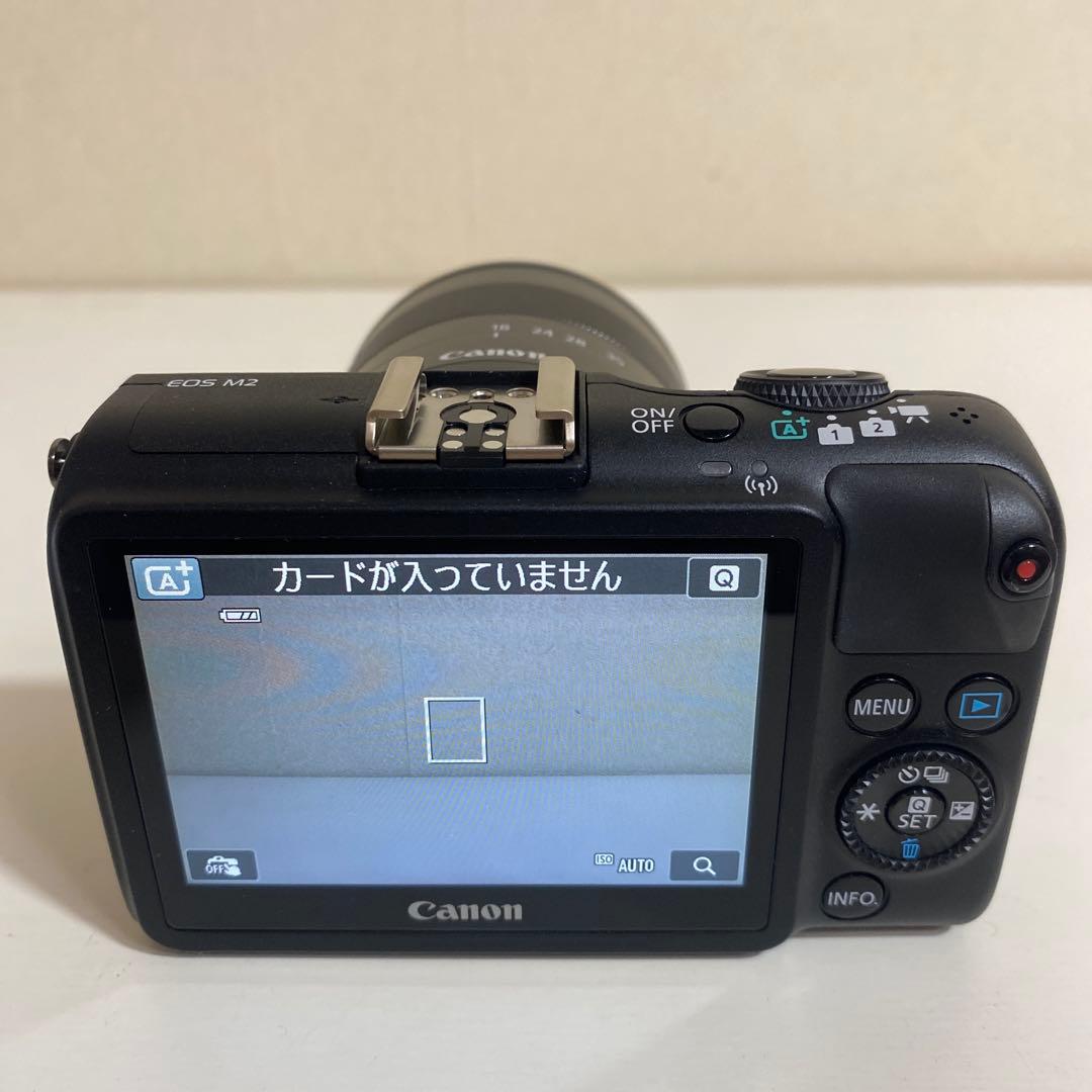 【美品】Canon EOS M2 ミラーレスカメラ 18-55mmレンズ付き