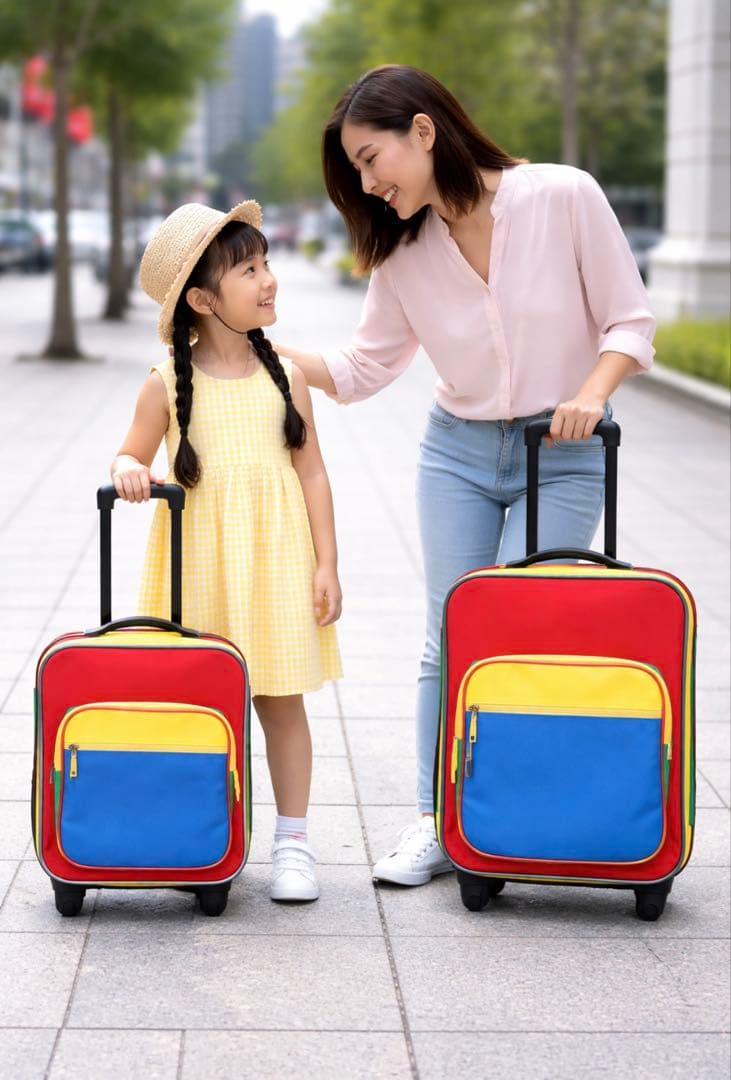 非売品 希少 キャリーケース 2個セット 親子キャリー カラフル 旅行