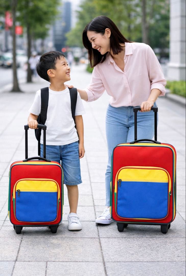 非売品 希少 キャリーケース 2個セット 親子キャリー カラフル 旅行