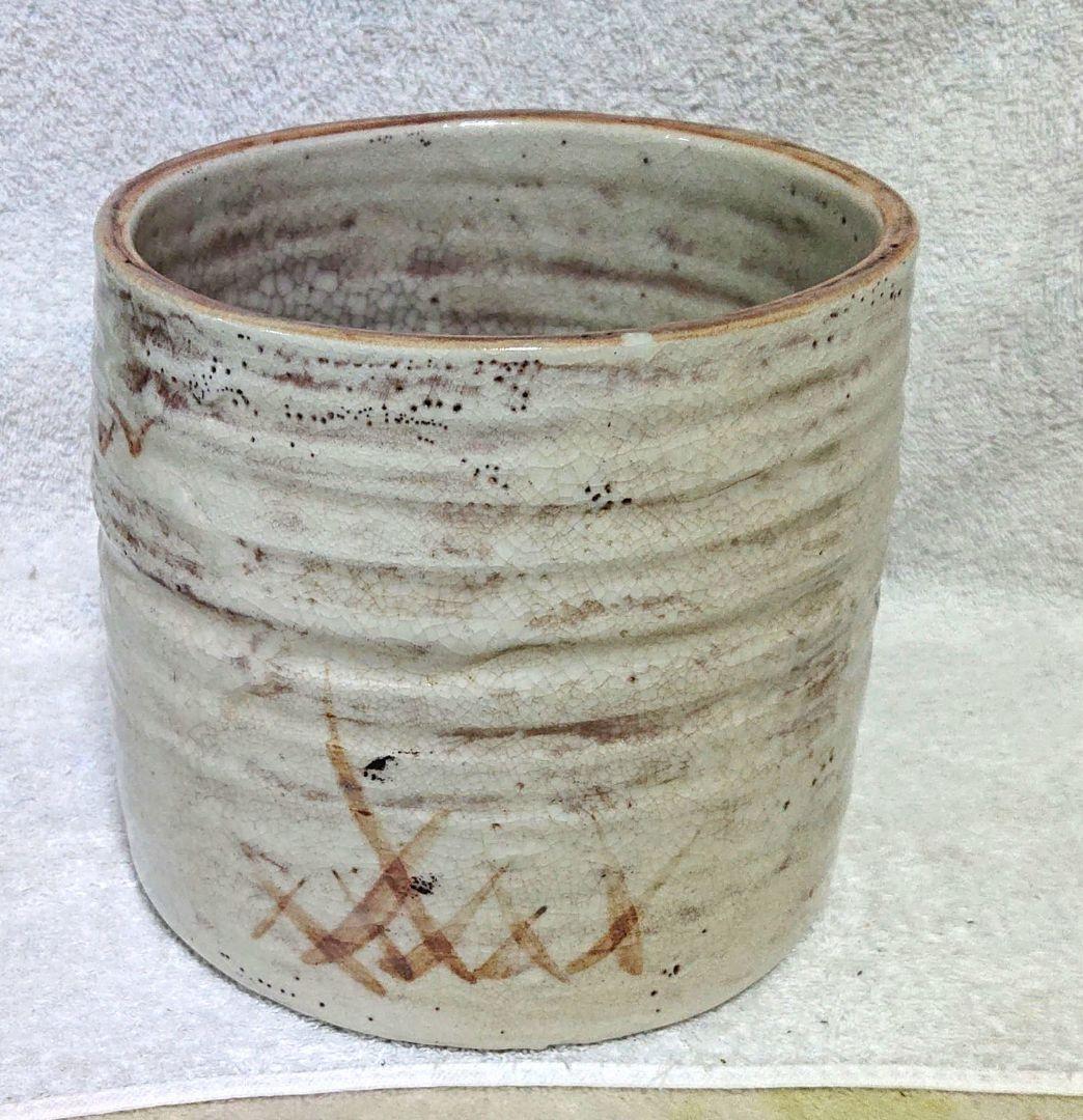 茶道具志野水指陶器製 自然模様A385