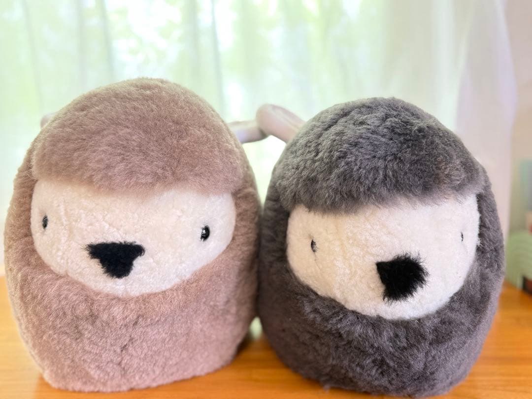 ムートン羊型抱き枕（小）ひつじ　羊皮革　セット売り