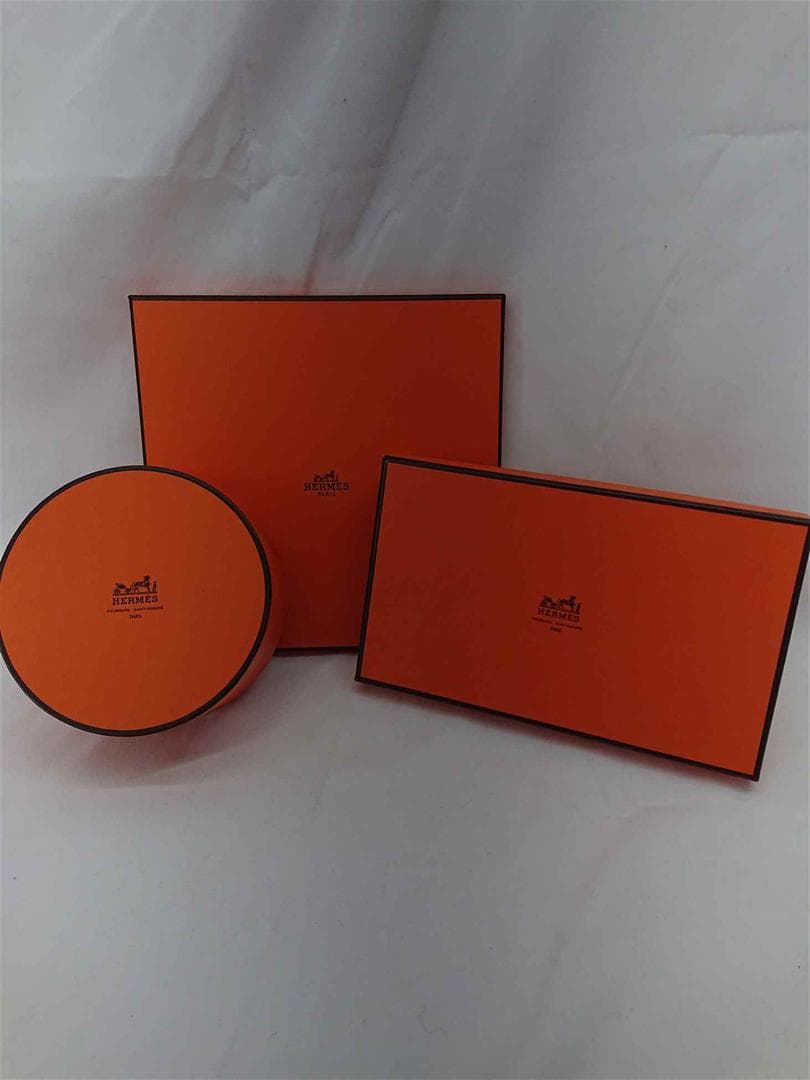 ♡エルメス HERMES オレンジボックス 空箱 3点セット 小物用