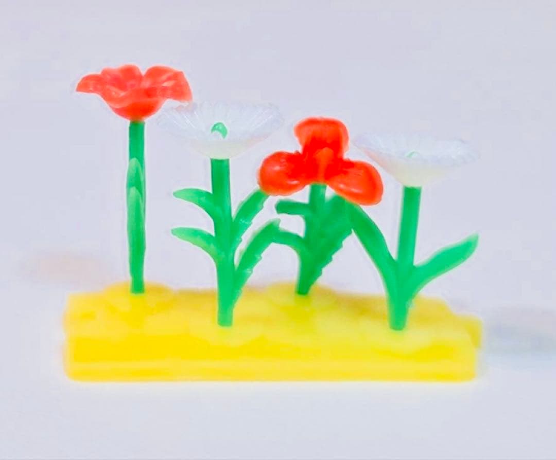 レア1967年製グリコおまけ花壇お花フィギア食玩ノベルティ昭和レトロ玩具ジオラマ