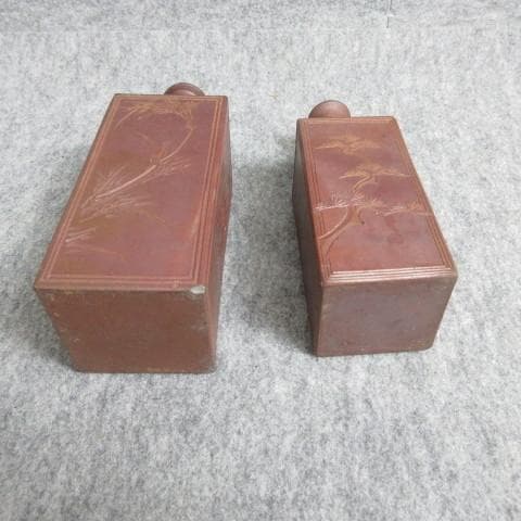 備前焼角徳利2本 [B28160]