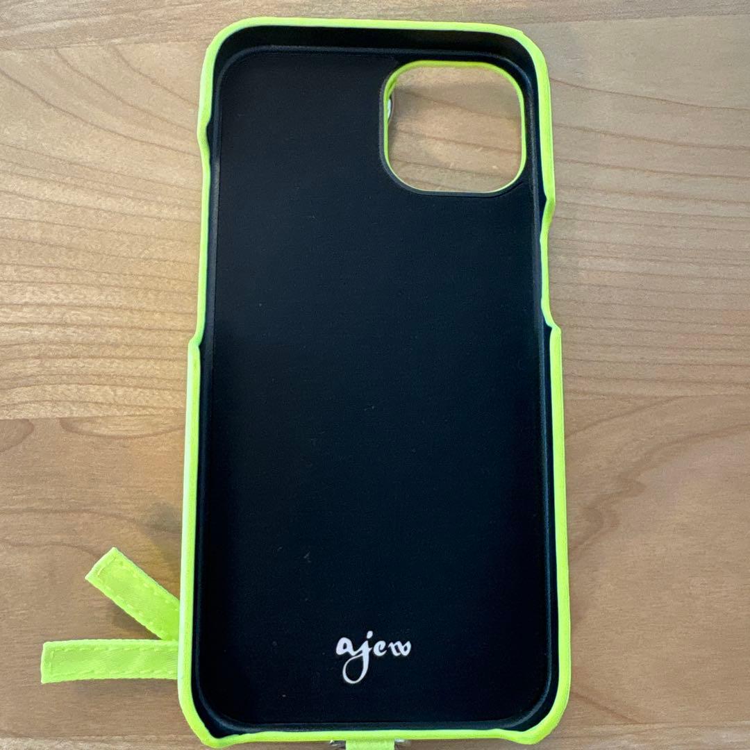 ajew エジュー　iPhone13 スマホケース　ネオンイエロー
