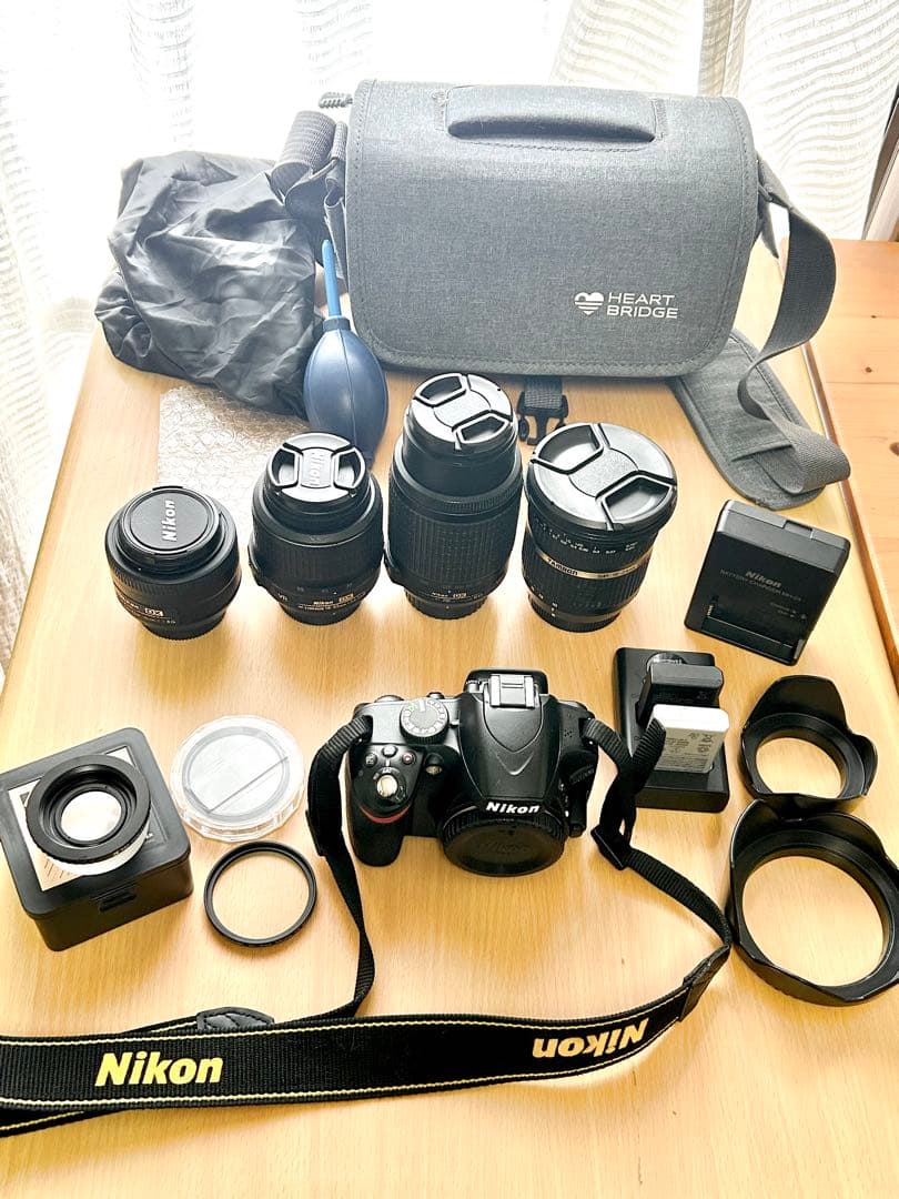 Nikon D3200 レンズ4本（キットレンズ×2、単焦点、広角）初心者セット