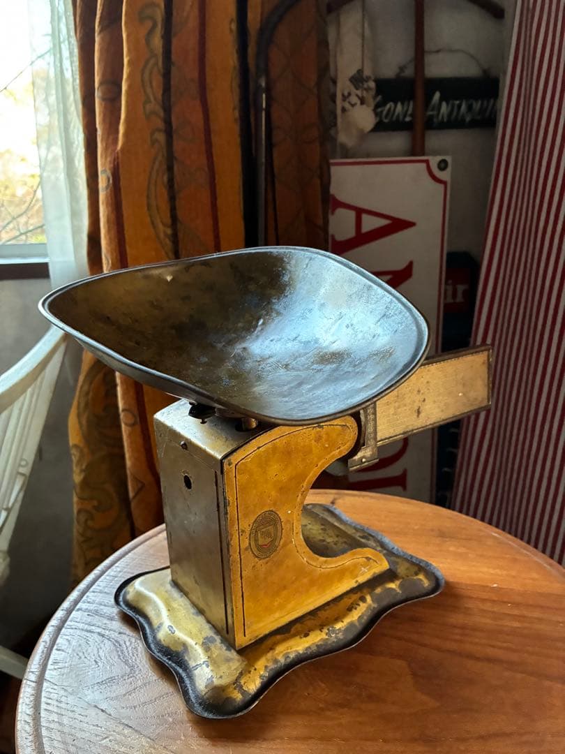 アンティーク　スケール　秤　バランス　ゴールド　真鍮　1927年　アメリカ　レア