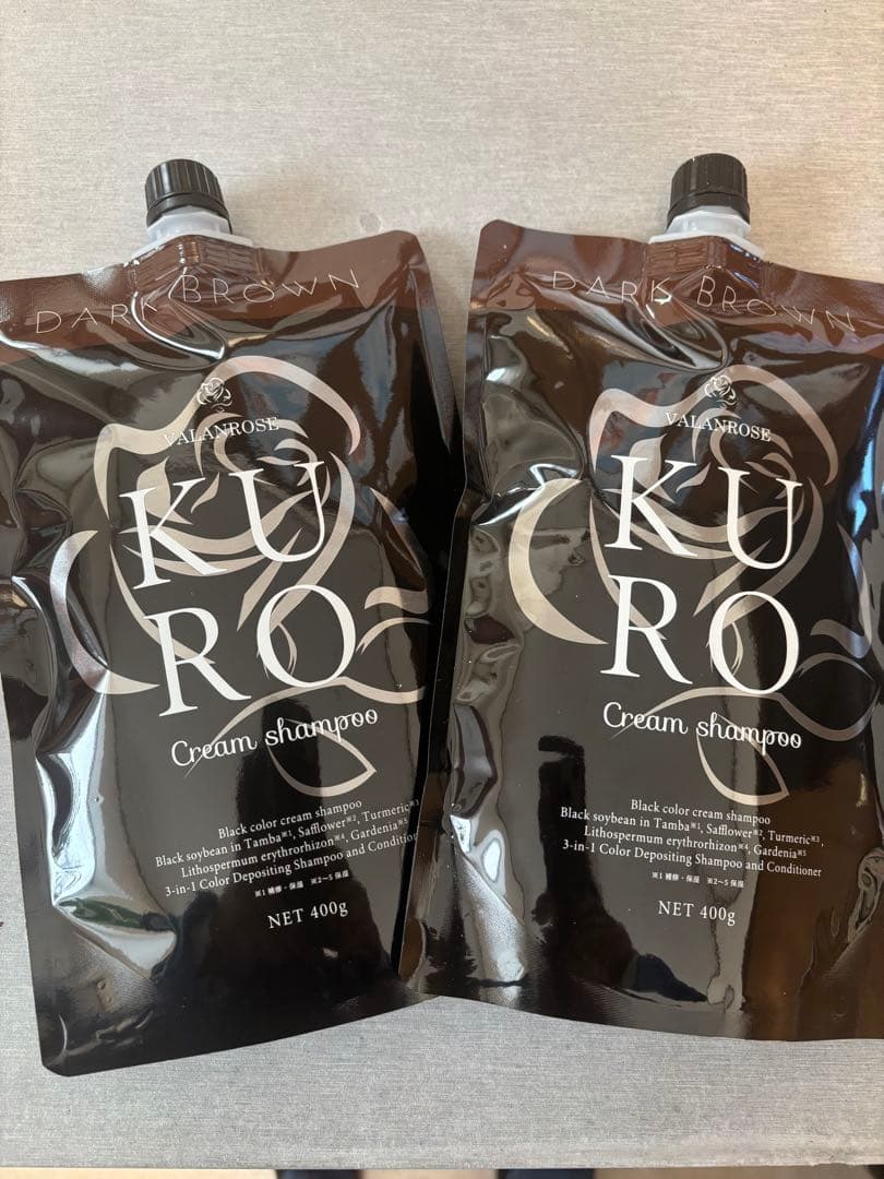 バランローズ　KUROクリームシャンプー ダークブラウン400g 2個セット